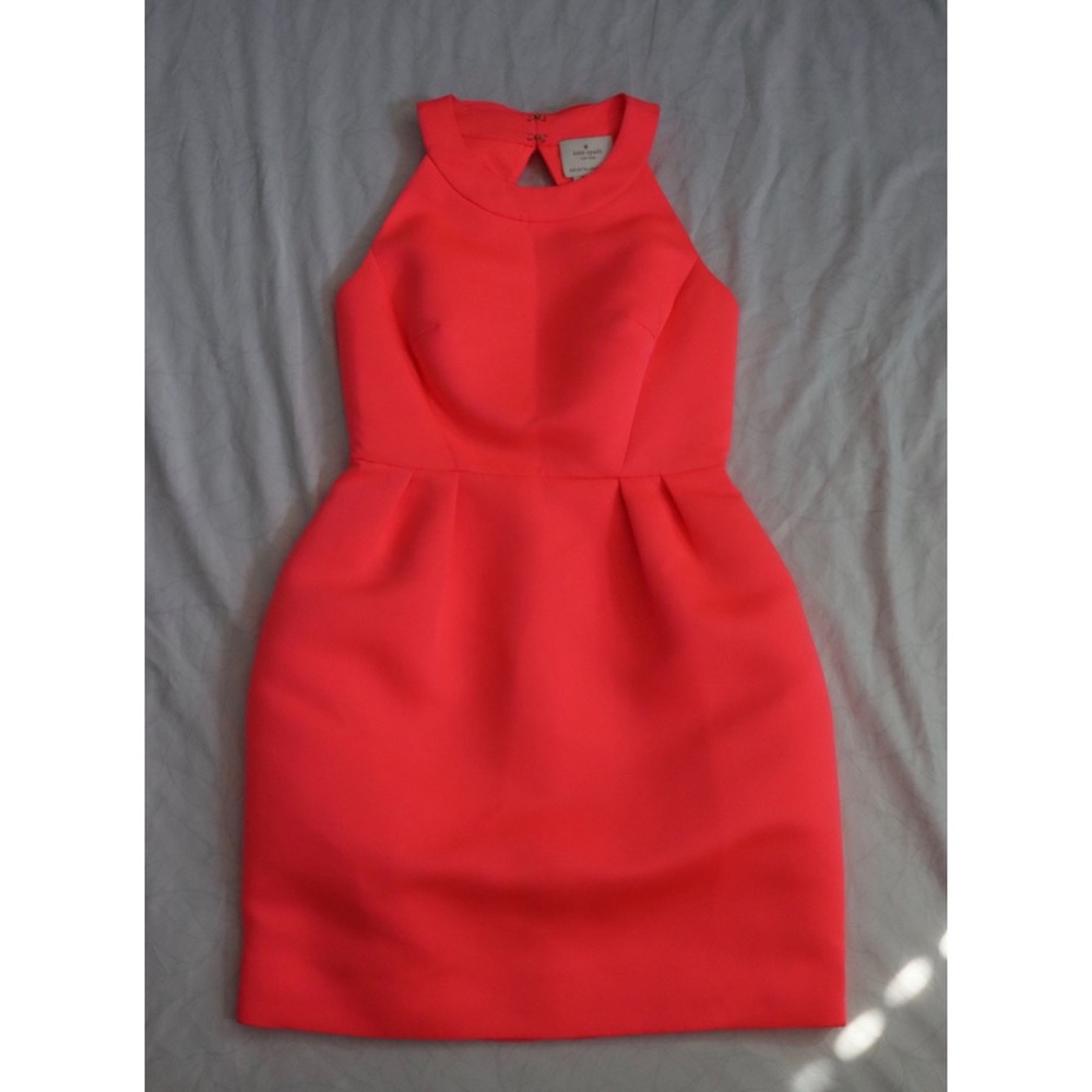 Kate Spade Neon Pink Open Back Cupcake with Bow